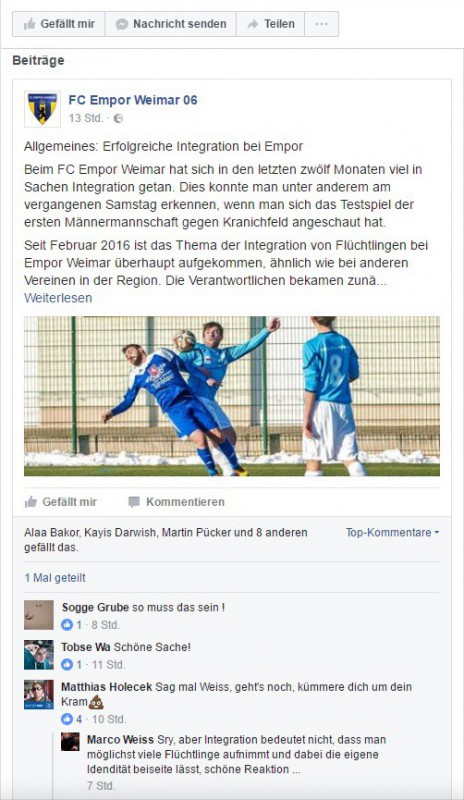 Ehemaliger Empor-Trainer M.Weiss disqualifiziert sich selbst