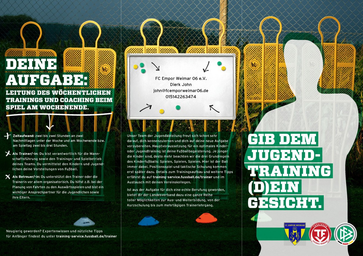 Wir suchen Verstärkung für unser Trainerteam !!