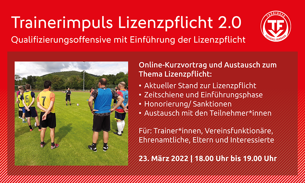 TFV-Dialog am 23.03.22 zum Thema Trainer-Lizenzpflicht...