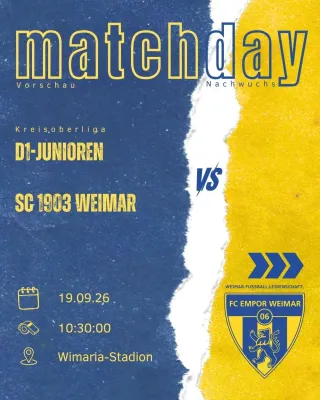 (D) Derbytime: D1 empfängt SC 03 im Wimaria-Stadion...