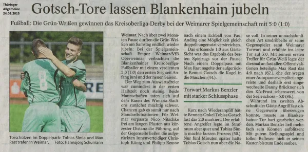 22.08.2015 SG Empor Weimar vs. FSV GW Blankenhain