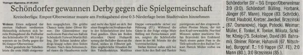 04.09.2015 Schöndorfer SV 1949 vs. SG Empor Weimar